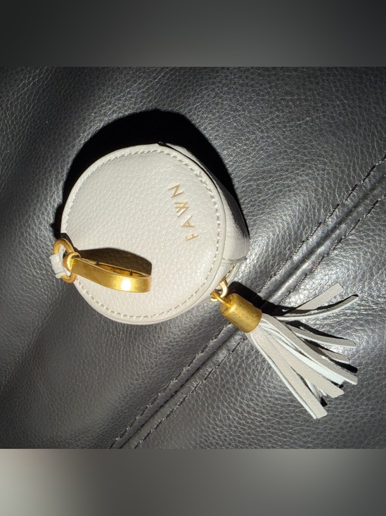 Fawn Design Handbags - Fawn faux leather pacifier holder nwot taupe tassel diaper bag key chain $40